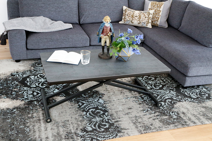 セラミック天板 昇降式リビングテーブル - ローテーブル・リビング