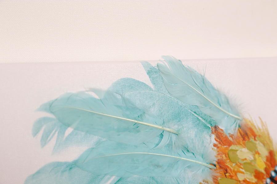 ヘッドドレスドッグ80×80cm キャンバスピクチャー - アート