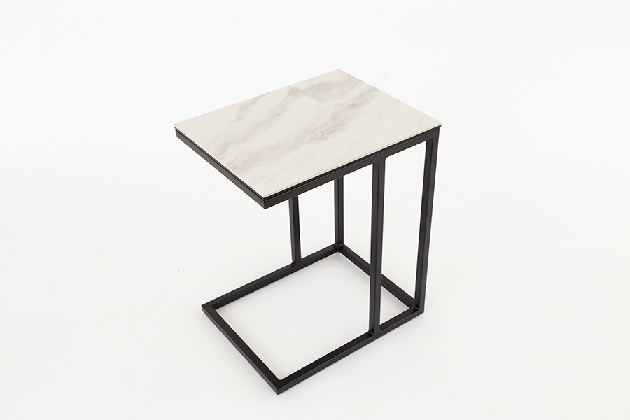 セラミック天板 サイドテーブル （ホワイトクオーツ） - サイド