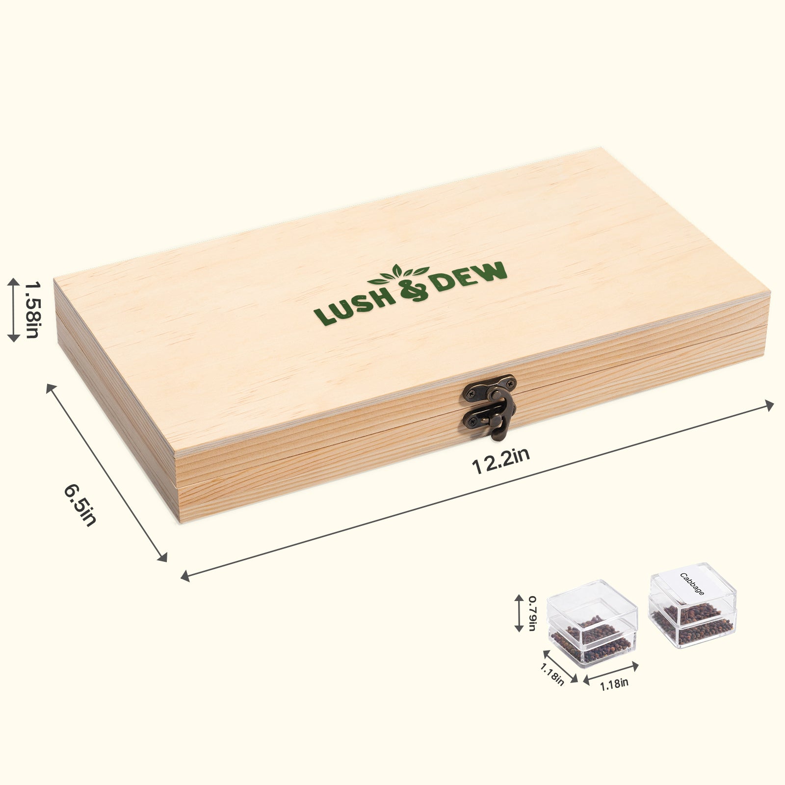 Year-Round USDA Zone 3 Seed Bank With Seed Storage Box | LUSH & DEW