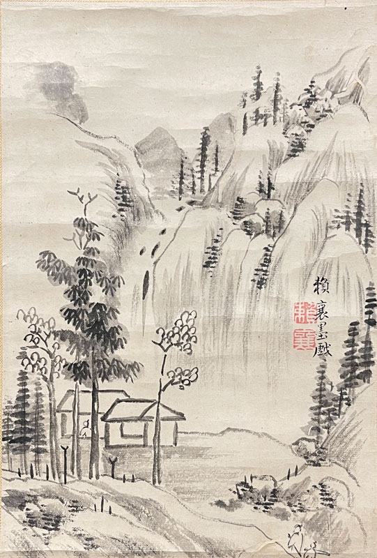 頼山陽 山水図/掛け軸(Hanging scrolls) 絵画の買取 販売 鑑定/長良川画廊