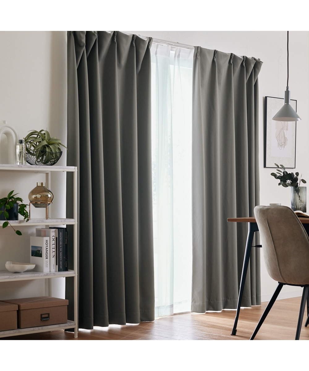 カーテンセット】1級遮光カーテン（形態安定）＆遮像・ミラーレース4