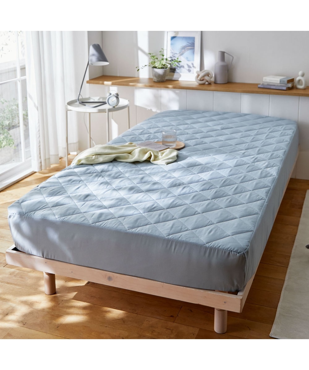 吸汗速乾・ボックスシーツ一体型ベッドパッド 通販【ニッセン】