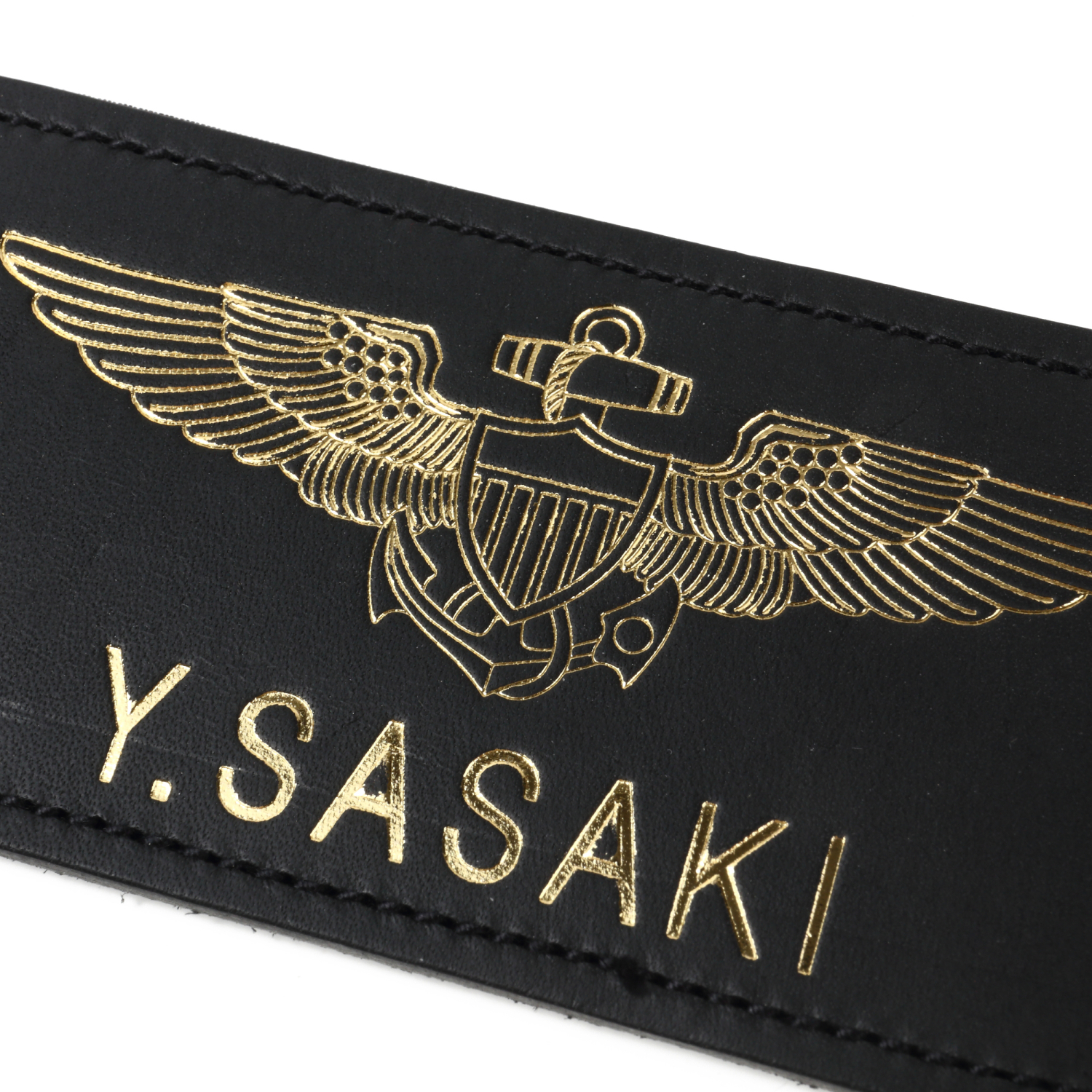 文字入れ 米軍グッズ レザー ネームタグ アメリカ海軍 U.S.NAVY