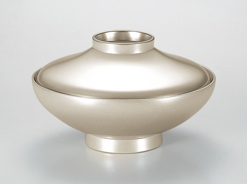 お椀煮物椀-越前塗 銀彩 富士型椀［5客］（食洗機対応） | 越前漆器粂治郎