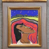 中川脩 紙 彩色 「夜明けの牡丹」日本画 | 新栄堂