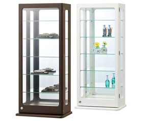 棚板追加可能。鍵付きコレクションボード【書斎家具通販】