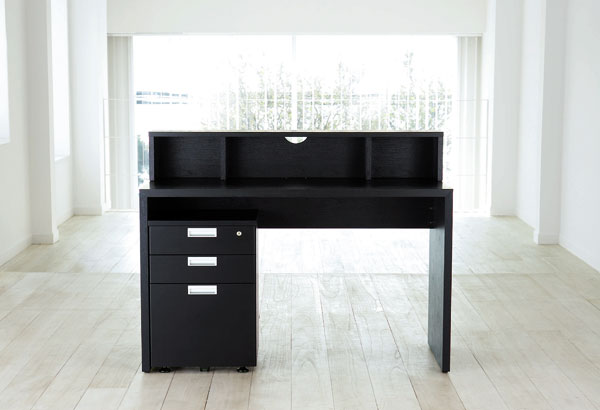 Victor書斎デスク・黒・白【書斎家具通販】