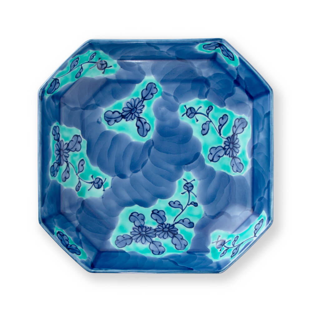 染錦水鳥図 方皿 ｜ 有田焼の源右衛門窯公式オンラインショップ