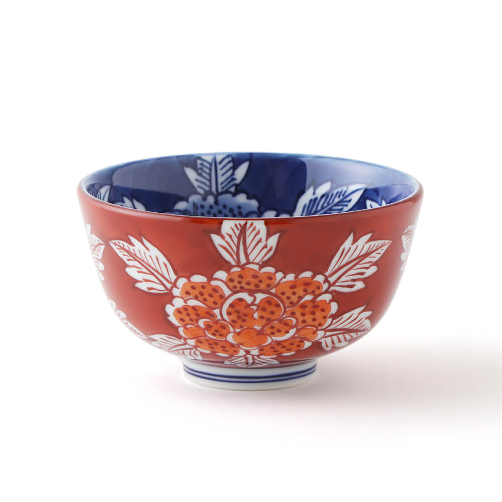 染錦牡丹絵 飯碗 ｜ 有田焼の源右衛門窯公式オンラインショップ