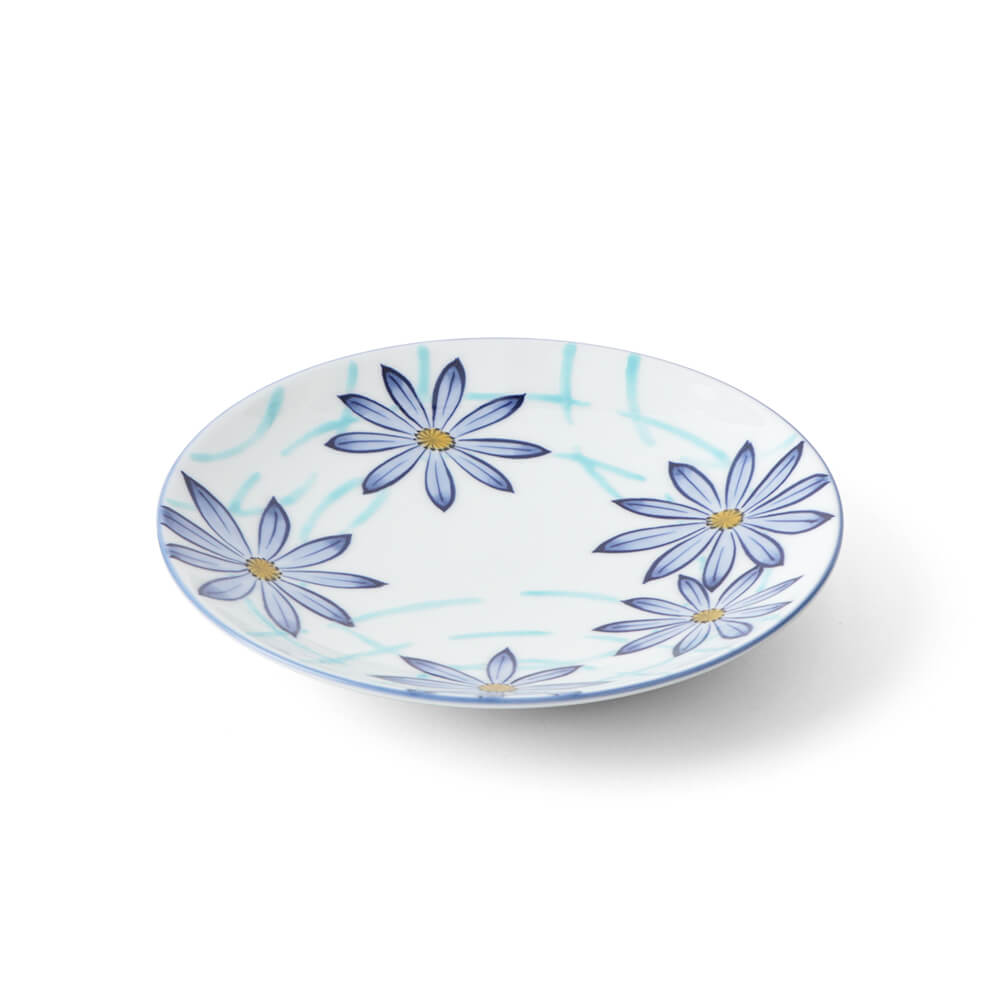 染錦花波文 銘々皿 ｜ 有田焼の源右衛門窯公式オンラインショップ