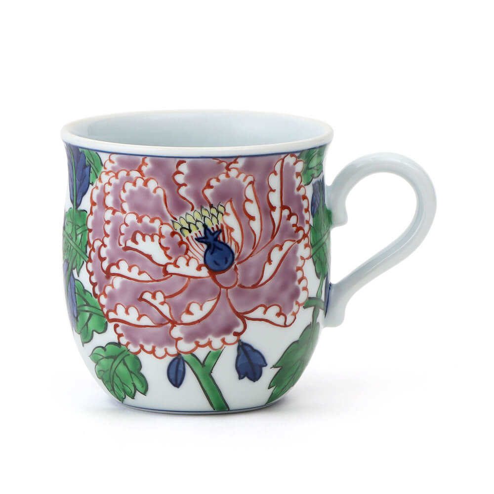 染錦紫牡丹絵 飯碗 ｜ 有田焼の源右衛門窯公式オンラインショップ