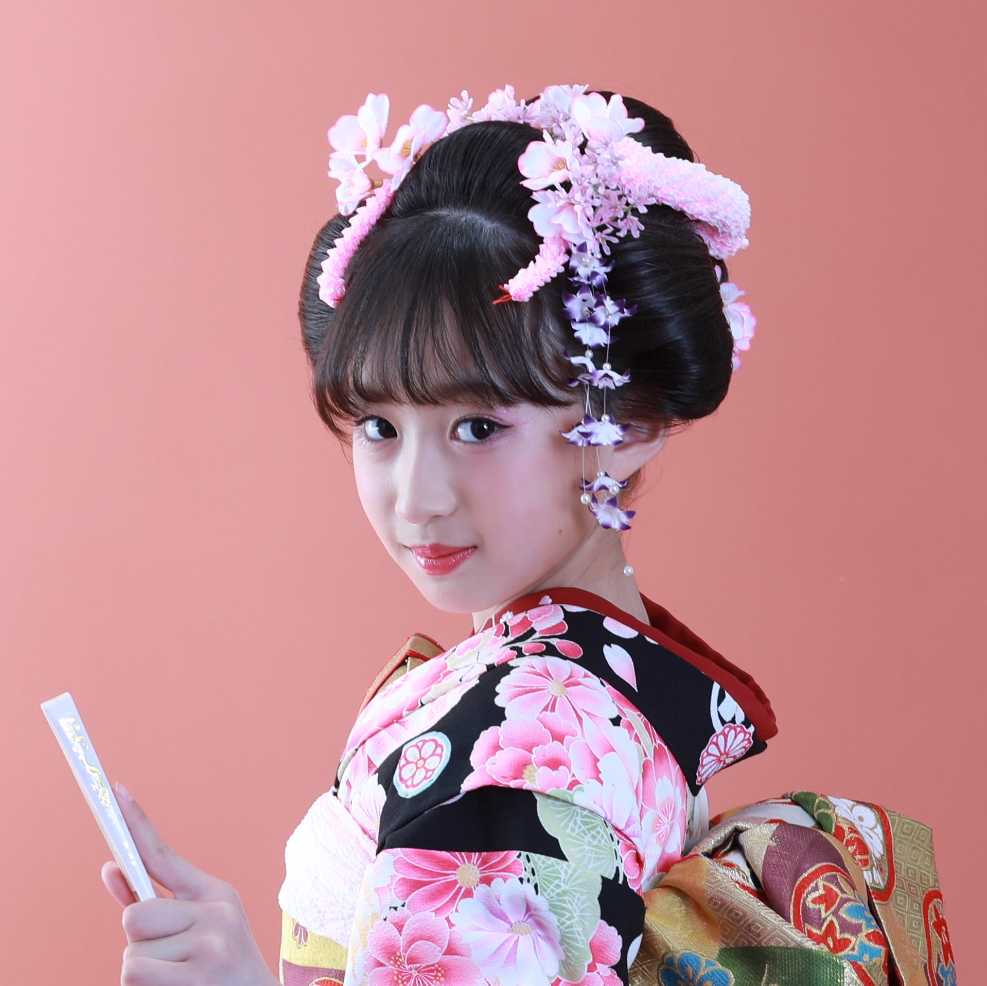 上尾店で七歳の七五三前撮り撮影で大人気の衣裳「舞妓（まいこ）着物