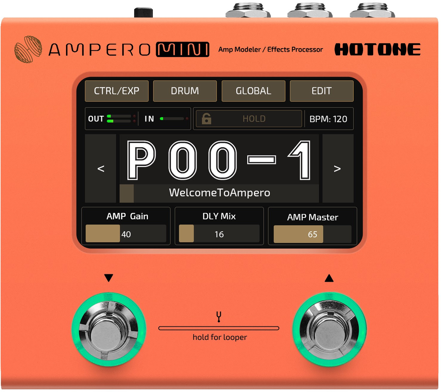Hotone Ampero Mini Orange Guitar amp modeling simulation
