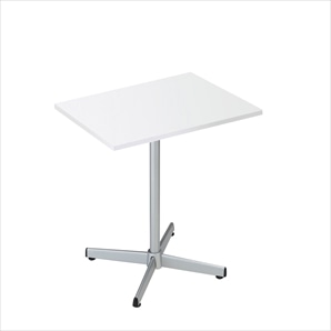 カフェテーブル ホワイト〔ストエキオリジナル〕 シルバー脚