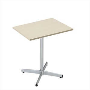 カフェテーブル ホワイト〔ストエキオリジナル〕 シルバー脚