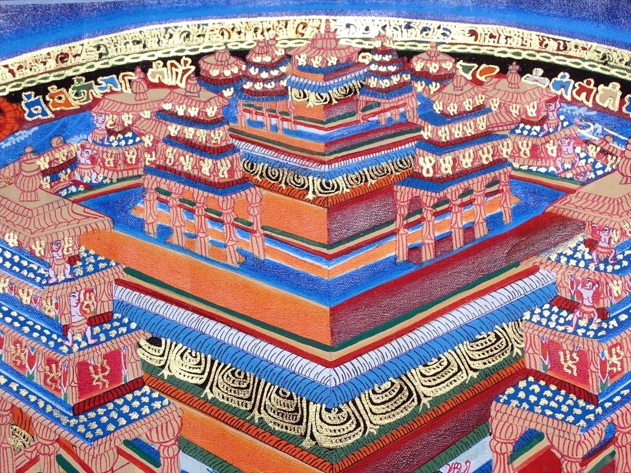 ◇現地より直送！僧侶・タンカ絵師による肉筆◇貴重な本物・曼荼羅