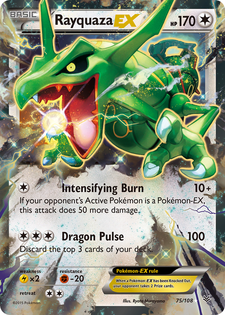 Rayquaza-EX Roaring Skies Pokemon Card | Pikawiz