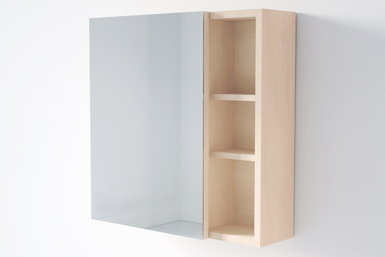 棚付きボックスミラー シナ | KB-AC018-03-G141 | ミラー | 洗面 | toolbox