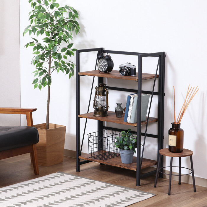 楽天市場】棚 オープンラック 本棚 シェルフ 3段 スチールラック