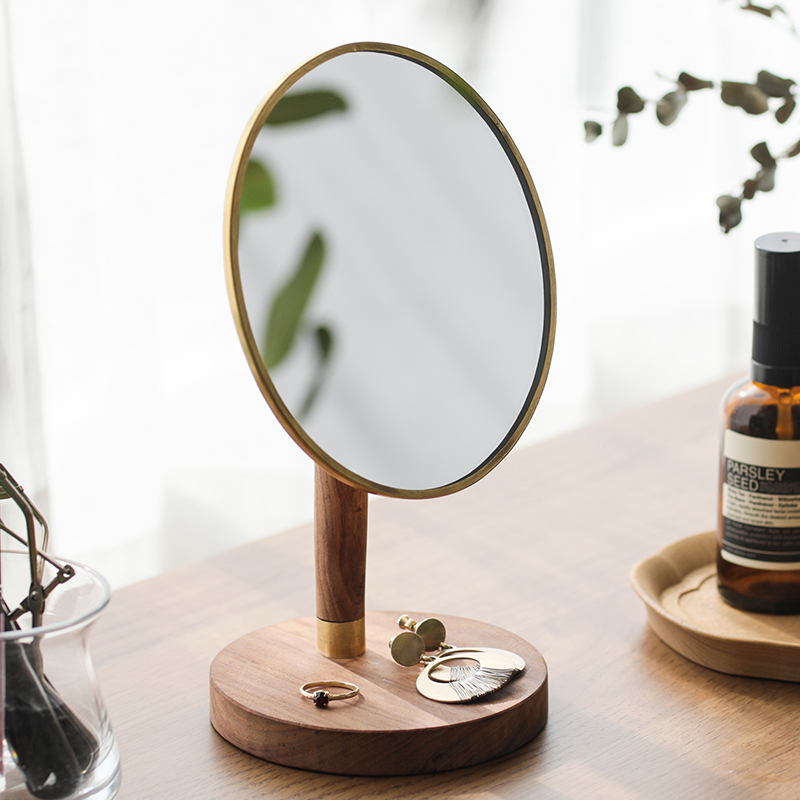 スタンドミラー オーバル BRASS＆WOOD ｜家具・インテリア通販 Re:CENO