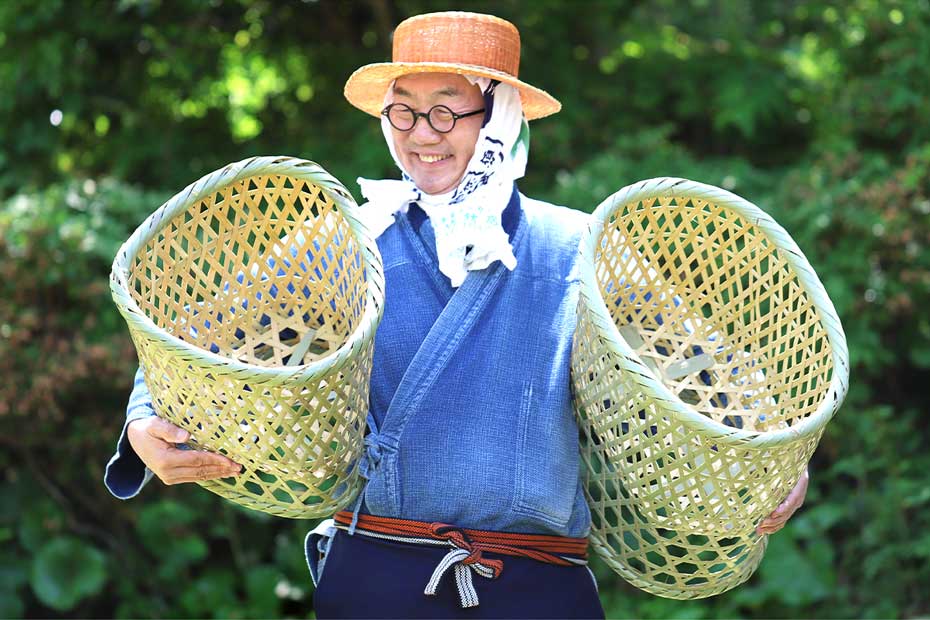 伝統の真竹洗濯籠（楕円） | 虎斑竹専門店 竹虎