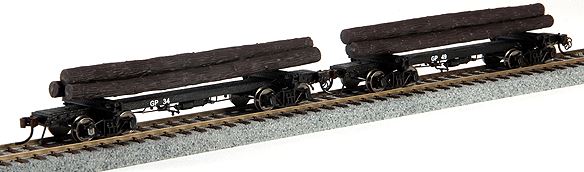 Rivarossi HR6210 HO Georgia Pacific Skeleton Log Car #34, 49 (Set