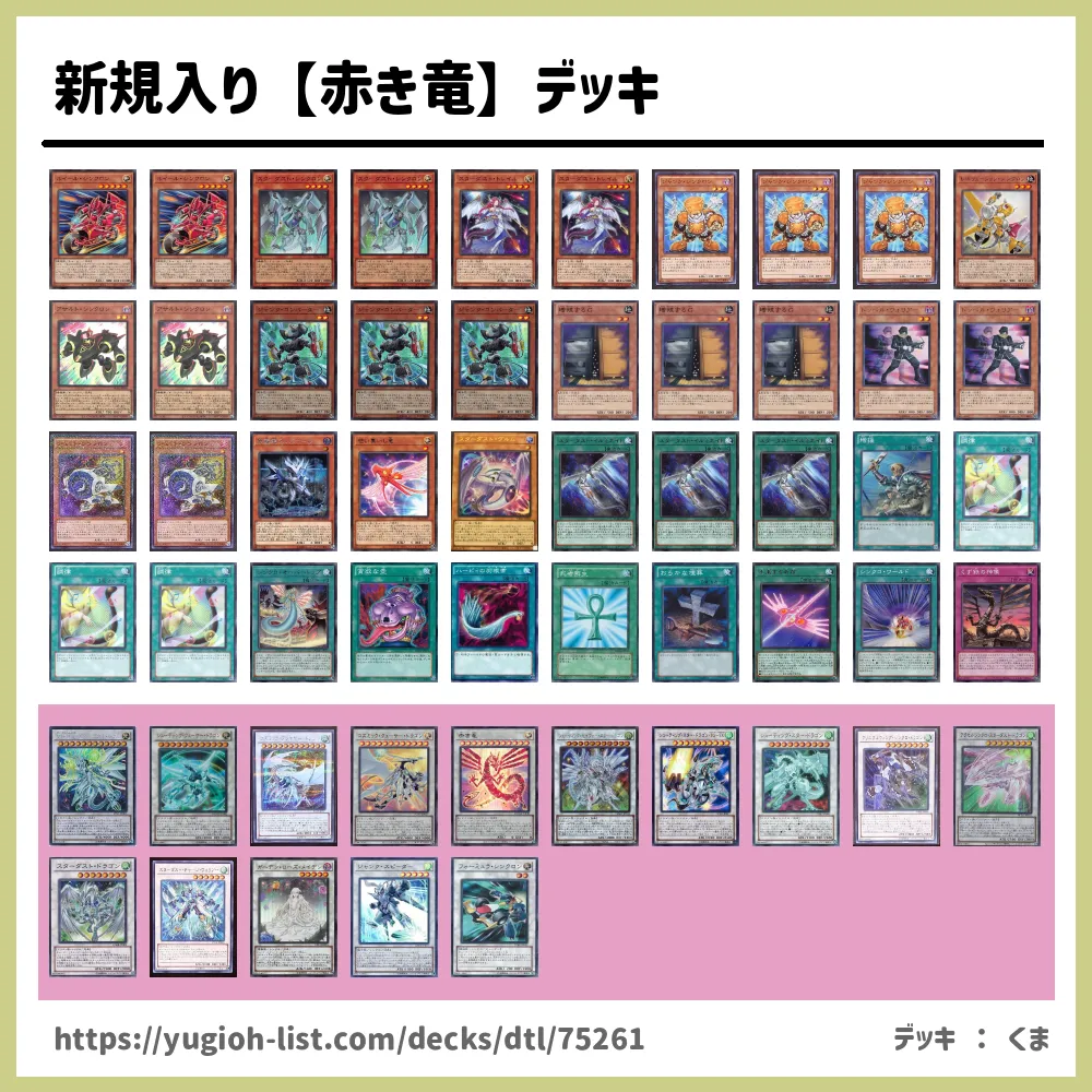 新規入り【赤き竜】デッキ遊戯王デッキレシピ☆シンクロモンスター