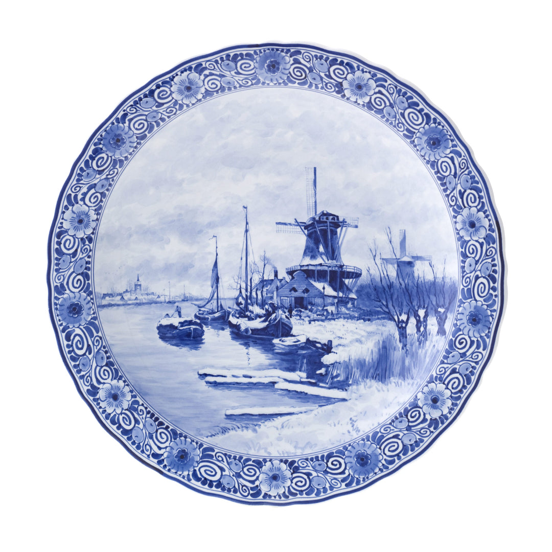 Royal Delft Plate Windmill Apol Hand-Painted | zillymonkey
