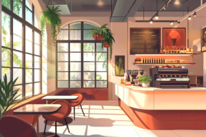 Background illustrations of a 