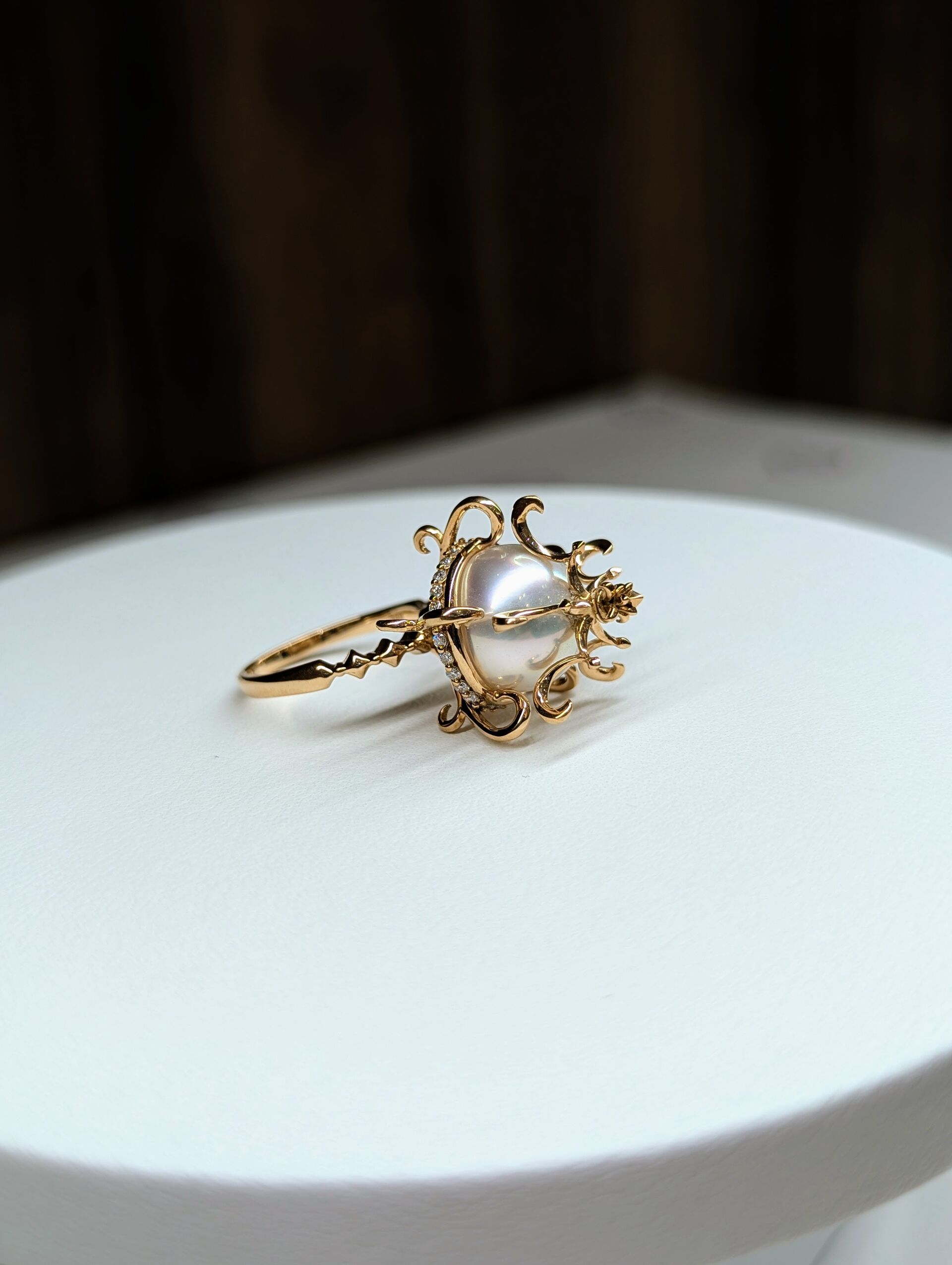 白蝶真珠13ミリ18金リング | 商品紹介 | 三重県伊勢の真珠なら天埜真珠