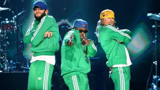 ロックの殿堂式典にて、殿堂入りを果たしたビースティ・ボーイズの