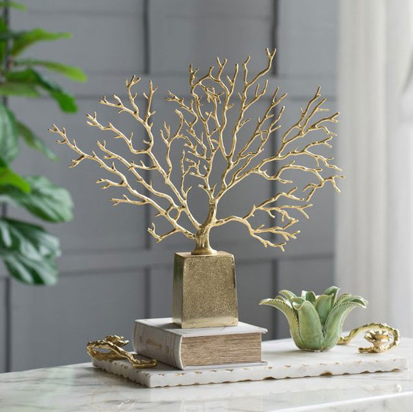 ツリーオブジェ ゴールド | ホームインテリア萬里