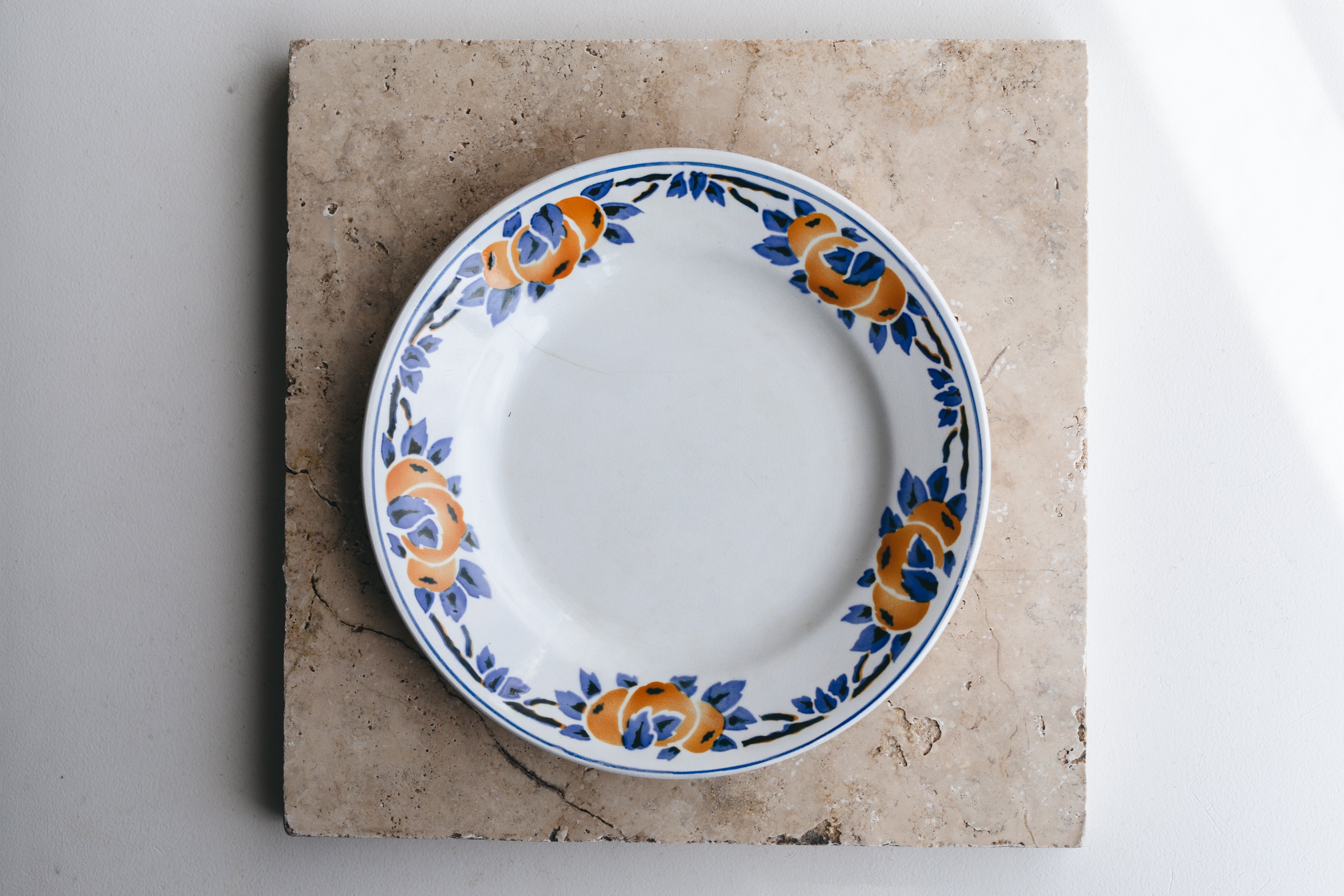 アンティーク品】ヨーロッパ 花柄中皿 – BAKEAT