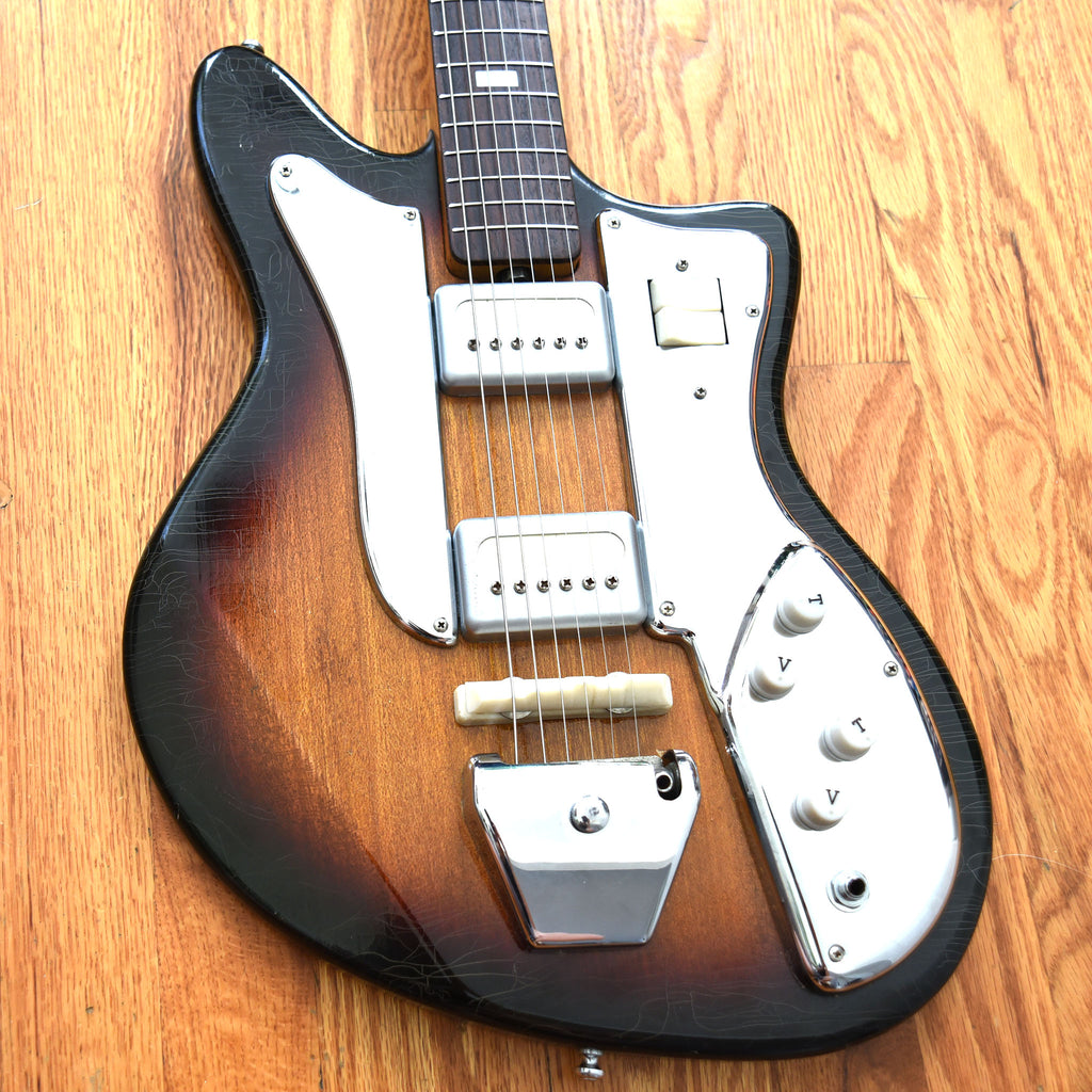 1960s Guyatone LG100-TS Sunburst W/Gig Bag – Black Bobbin