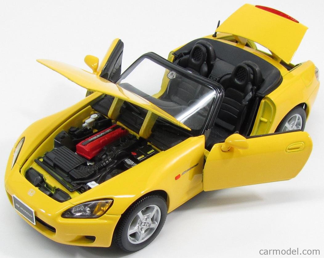 MAISTO 31879Y Scale 1/18 | HONDA S2000 SPIDER 1998 YELLOW
