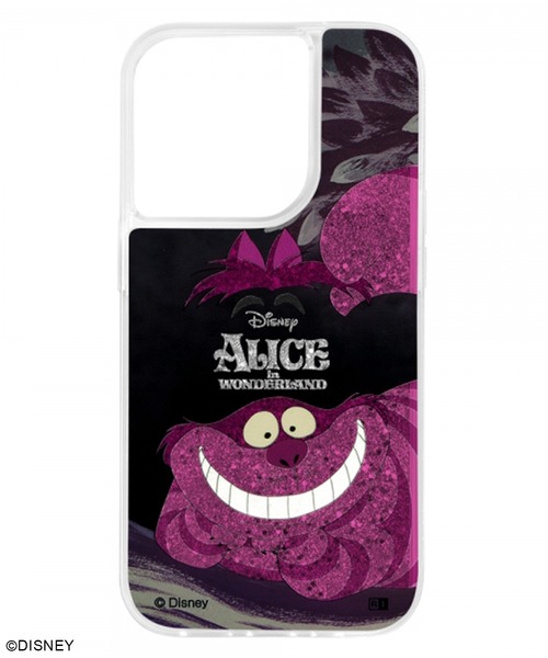 ディズニー ラメ グリッターiPhoneケース 14Pro対応 不思議の国の
