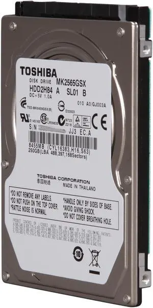TOSHIBA MK2565GSX 250GB 5400 RPM 8MB Cache SATA 3.0Gb/s 2.5