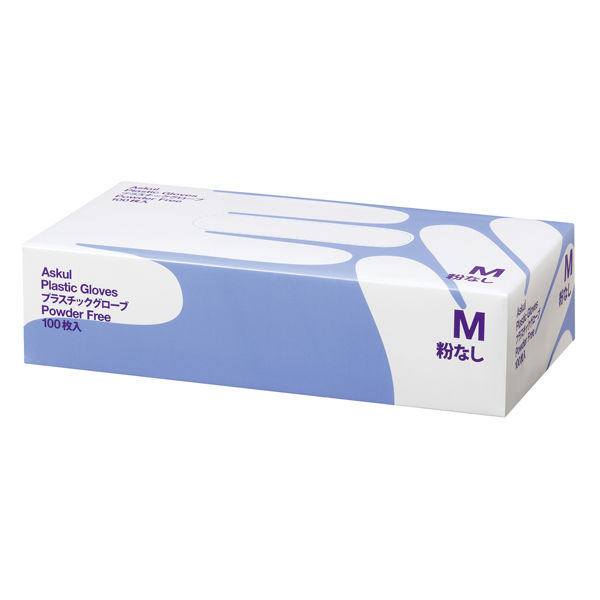 復活特別価格】アスクル プラスチックグローブ 粉なし（パウダーフリー