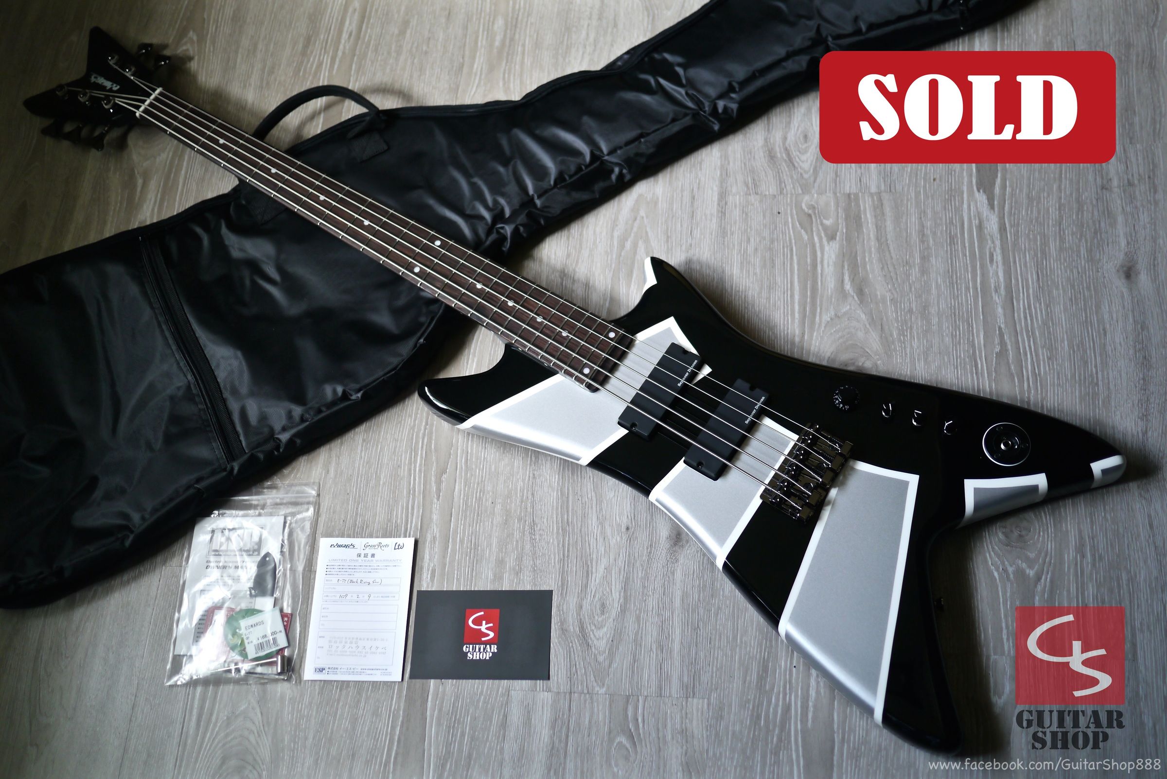 全新Edwards E-TT Black Rising Sun DIR EN GREY Toshiya Model