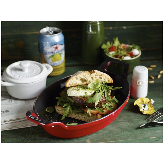 ストウブ スタッカブルディッシュ 24 cm, 鋳鉄, チェリー – Chefs' Island