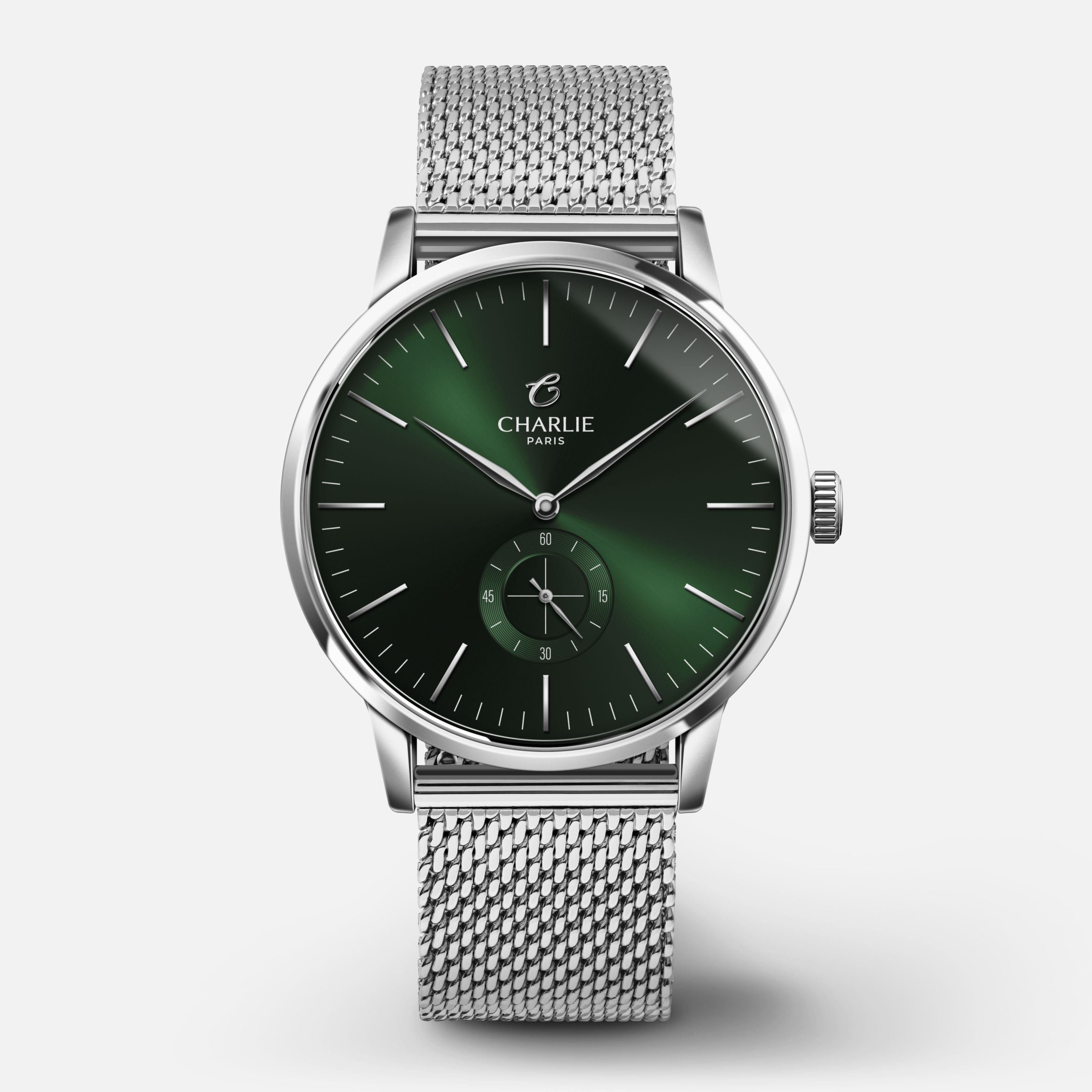 HORIZON - Men's fine green quartz watch - 39 mm steel - Modern and