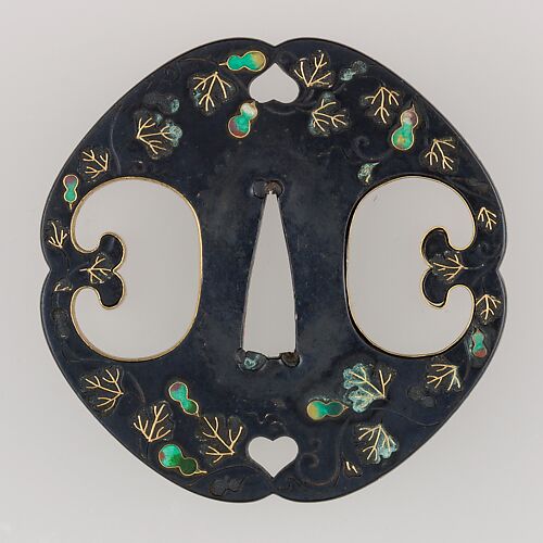 Sword guard (Tsuba) With the Motif of Lǐ Bái Viewing a Waterfall