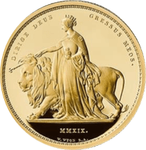 イギリス エリザベス2世 500ポンド金貨 2019 ウイリアムワイオン作