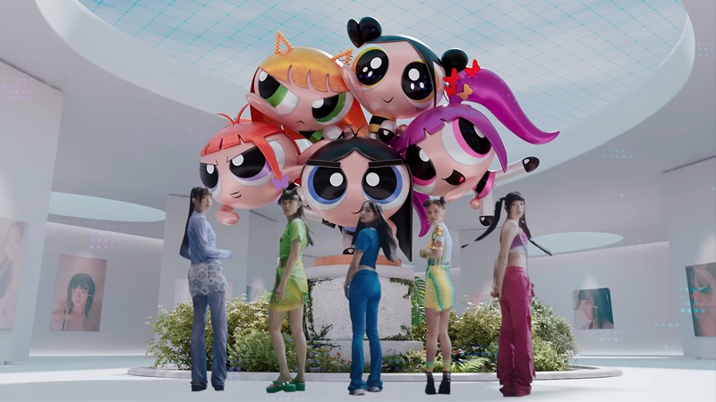 ニュージーンズ、先行曲「New Jeans」MV公開 - パワーパフガールズと