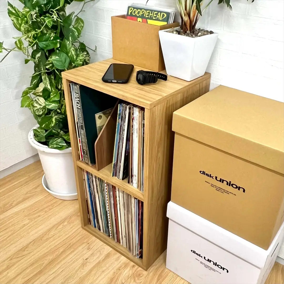 レコードラック スタンダード2BOX ホワイト/レコードラック｜CD