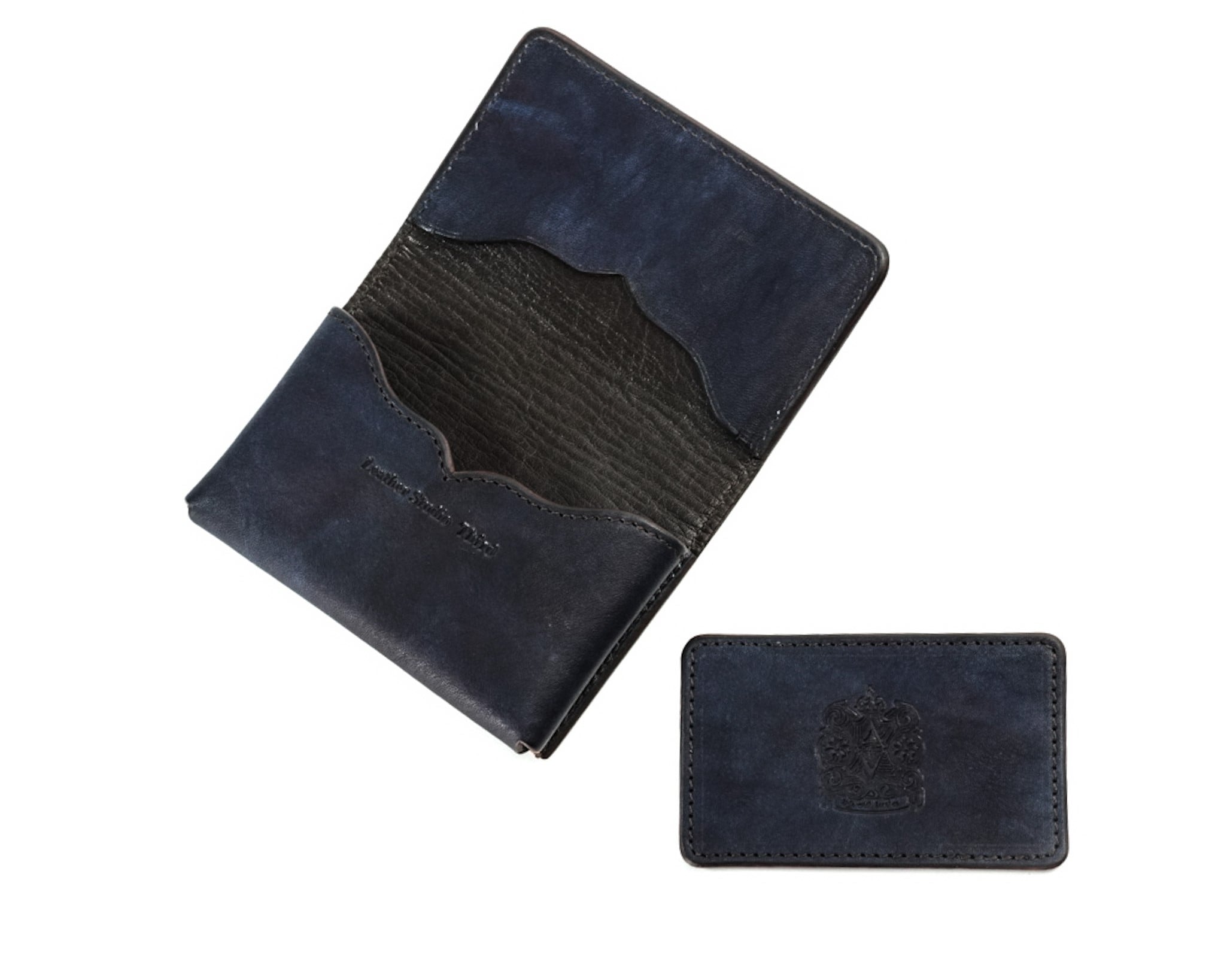 藍染レザーの名刺入れ テテ 濃藍(濃藍): せとうちエリア│DISCOVER