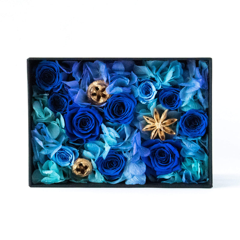 プリザーブドフラワーボックス オリジナル-リッチブルー – EL TIEMPO