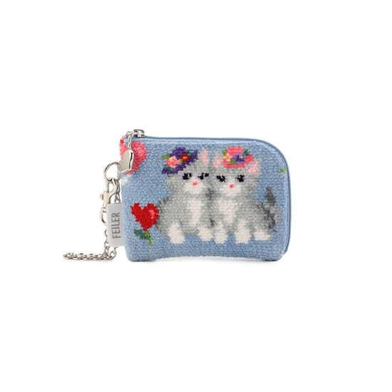 モンプティシャ ミニポーチ MCH-260374(ライトブルー): FEILER