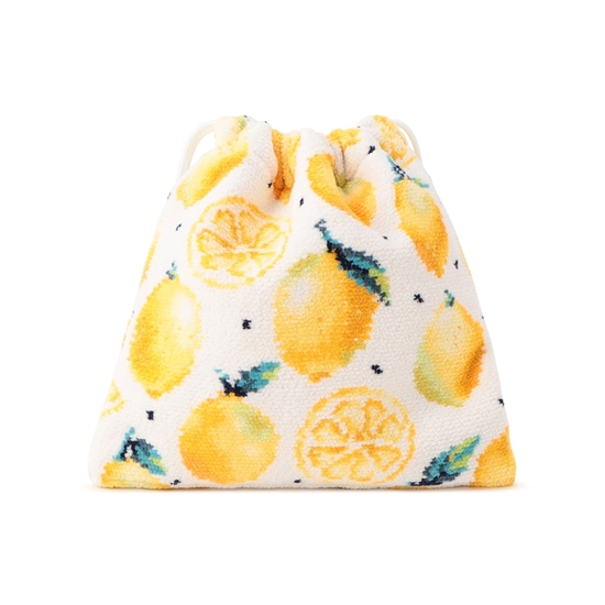 レモンドット 巾着 L/LDO-253014(ホワイト): LOVERARY BY FEILER